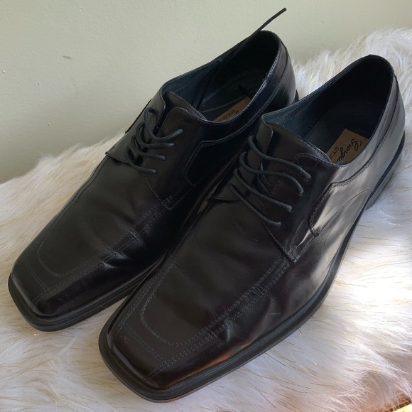 Giorgio V black leather shoes size 13M - Picture 3 of 11
